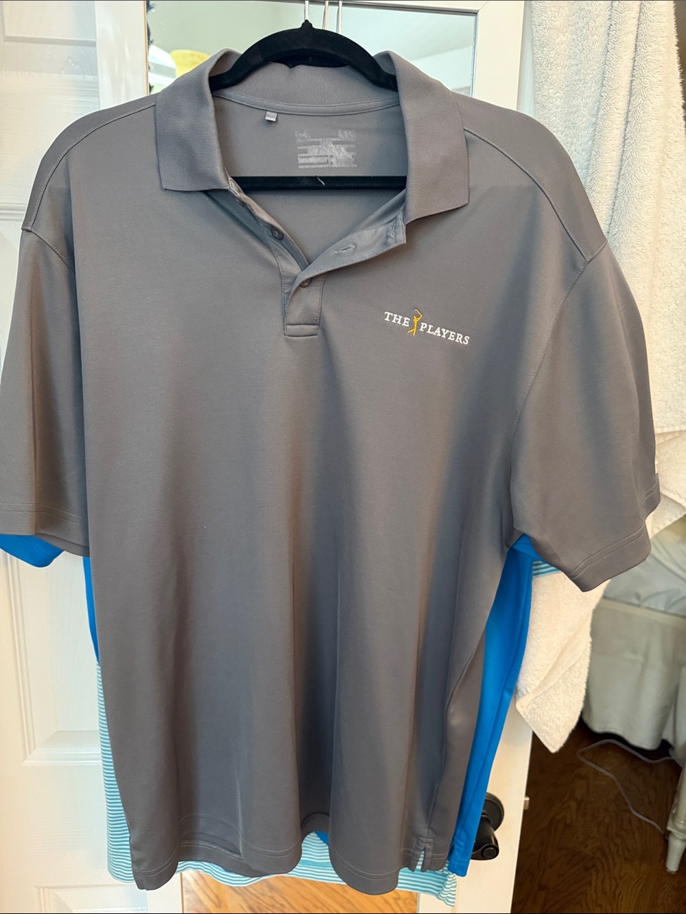 Under Armour Men's Gray Polo with The Players Logo
